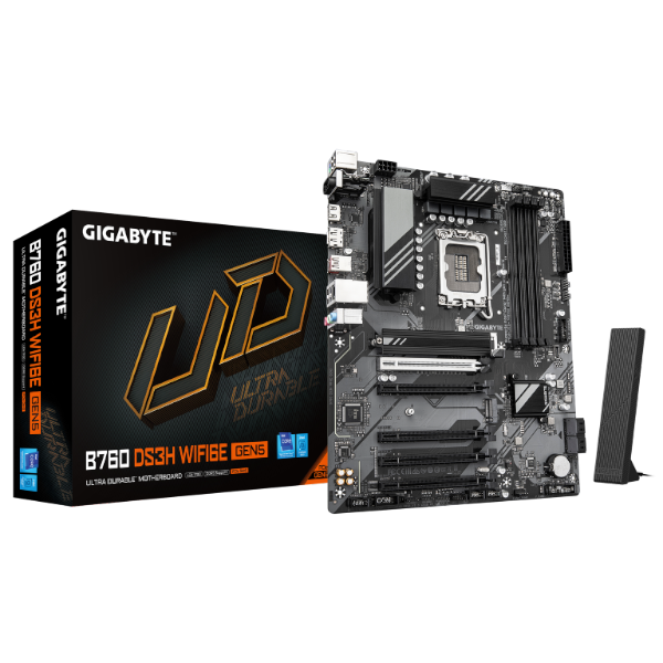 לוח אם B760 DS3H WF6E GEN5 ATX DDR5 PCIE5.0X16 WIFI6E Gigabyte