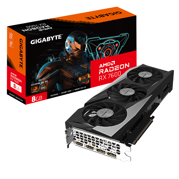 כרטיס מסך Gigabyte RADEON RX 7600 Gaming OC 8GB rev 1.1
