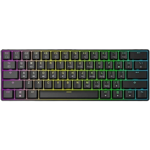מקלדת גיימינג אופטו־מכנית שחורה SKYLOONG GK61 RGB Glacier Yellow