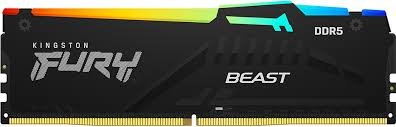 זכרון לנייח Kingston Fury Beast Black RGB 16GB 6400MHZ DDR5 C36